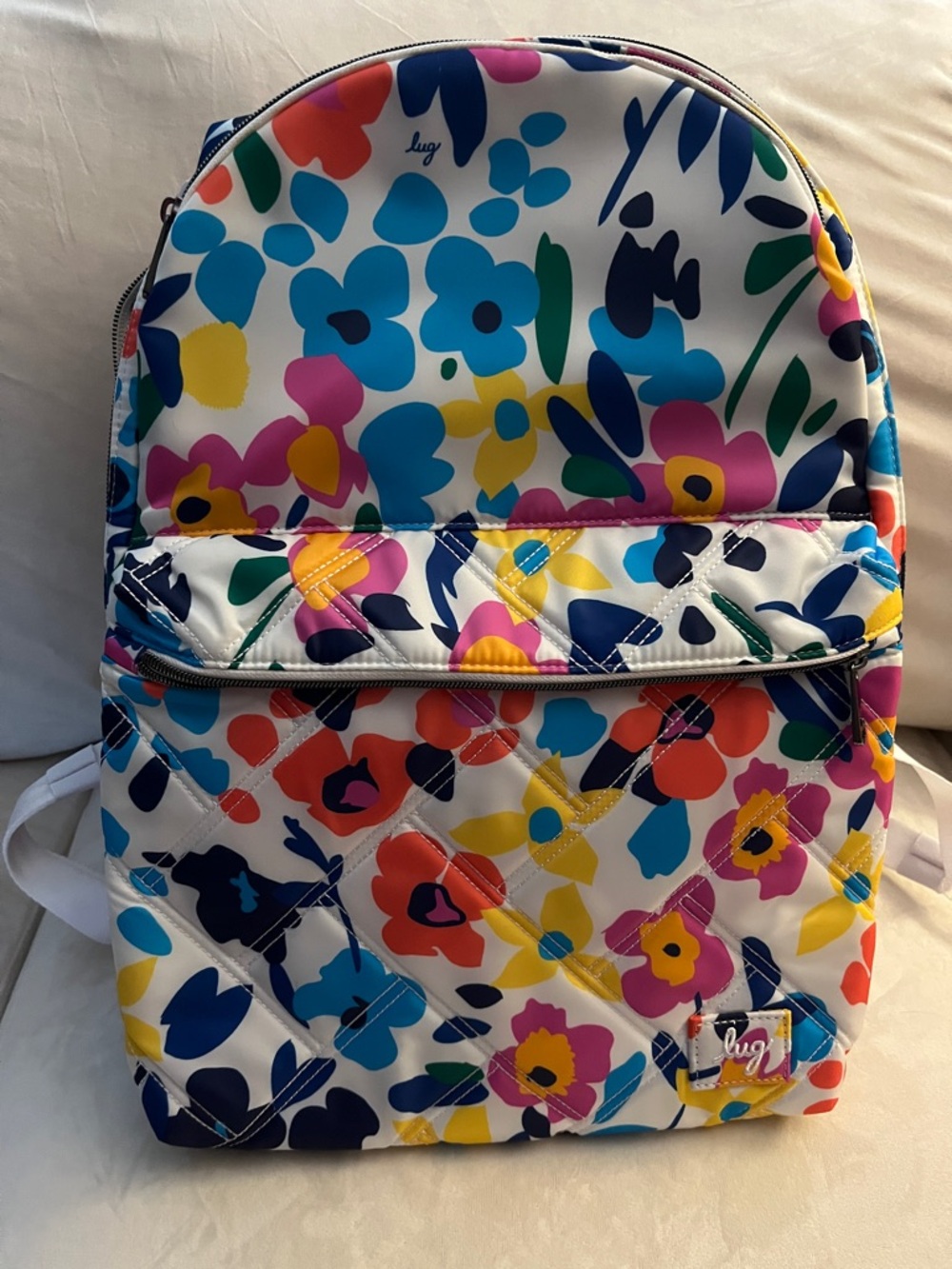 LUG - NWOT - Summit 2 Backpack -Wildflower Brights/Love Stripe Brights Interior